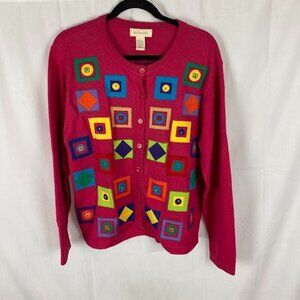 Bechamel Vintage 90's Patchwork Button Down Cardigan Women's Large.